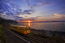 肥薩おれんじ鉄道　不知火海夕景.jpg