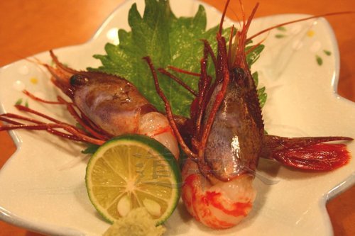 日本长额虾お造り