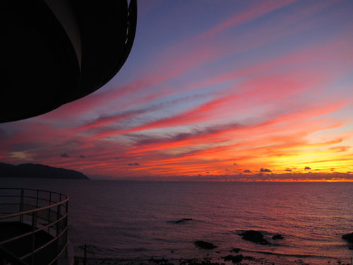 黄金岬の夕陽01