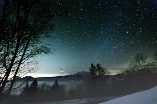 冬の夜の星空（佐藤撮影）